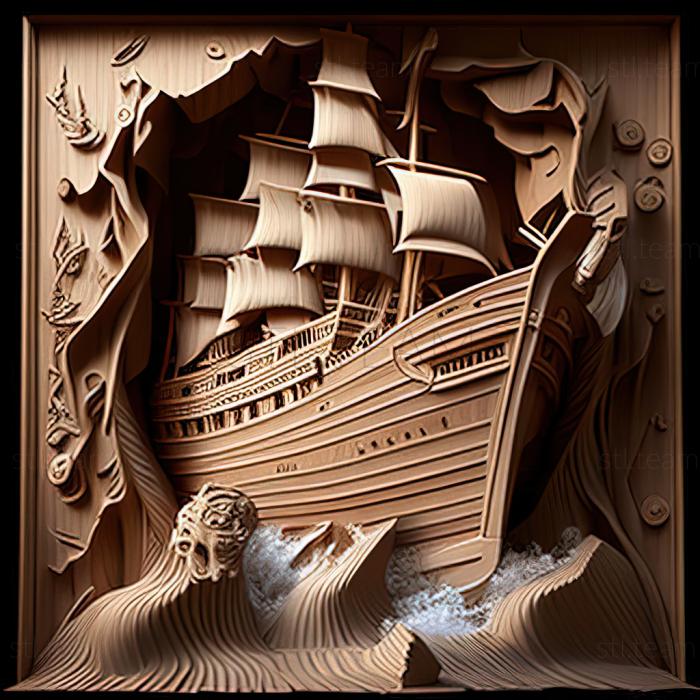 3D модель Брошенный корабль Брошенный корабль Ползучая тень (STL)